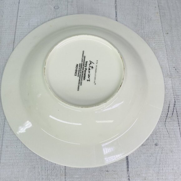 PTS international Interiors PROVENCE Fruit Leave Porcelain  Rim Soup Bowl Set 4 - Picture 7 of 16
